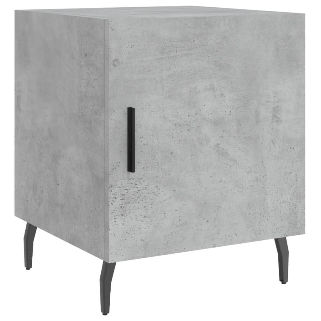 vidaXL Noptiere, 2 buc., gri beton, 40x40x50 cm, lemn compozit vidaXL Noptiere, 2 buc., gri beton, 40x40x50 cm, lemn compozit