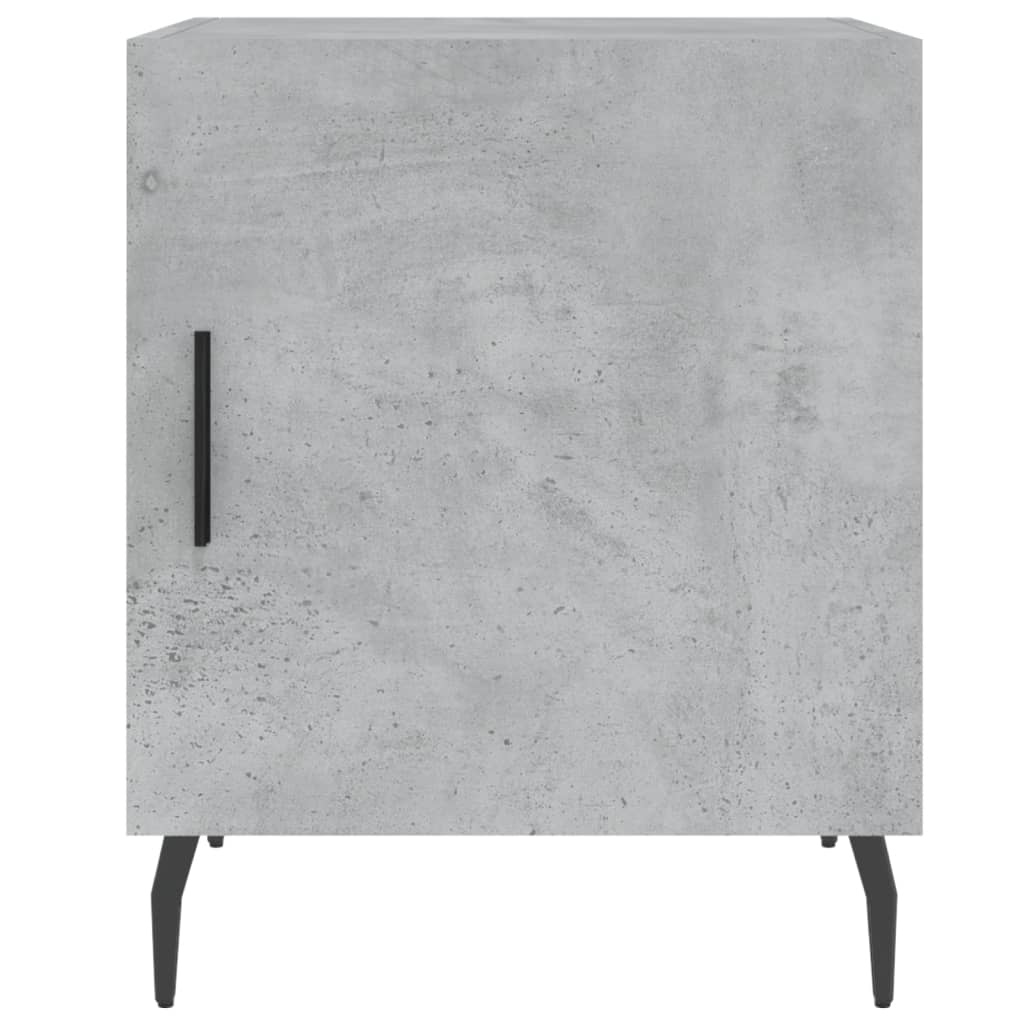 vidaXL Noptiere, 2 buc., gri beton, 40x40x50 cm, lemn compozit vidaXL Noptiere, 2 buc., gri beton, 40x40x50 cm, lemn compozit