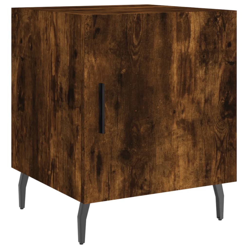vidaXL Noptiere, 2 buc., stejar fumuriu, 40x40x50 cm, lemn compozit vidaXL Noptiere, 2 buc., stejar fumuriu, 40x40x50 cm, lemn compozit