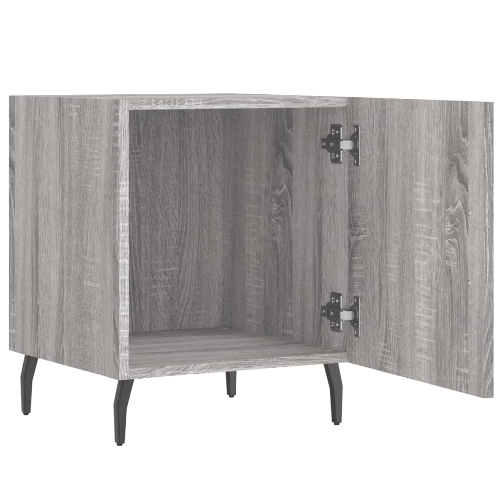 vidaXL Noptiere, 2 buc., gri sonoma, 40x40x50 cm, lemn compozit vidaXL Noptiere, 2 buc., gri sonoma, 40x40x50 cm, lemn compozit