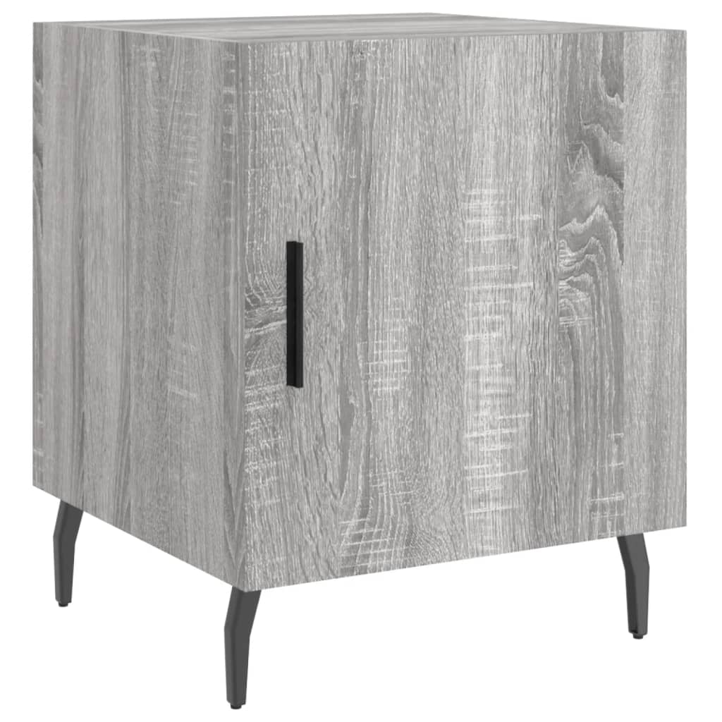 vidaXL Noptiere, 2 buc., gri sonoma, 40x40x50 cm, lemn compozit vidaXL Noptiere, 2 buc., gri sonoma, 40x40x50 cm, lemn compozit