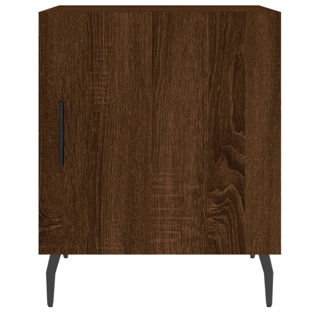 vidaXL Noptiere, 2 buc., stejar maro, 40x40x50 cm, lemn compozit vidaXL Noptiere, 2 buc., stejar maro, 40x40x50 cm, lemn compozit
