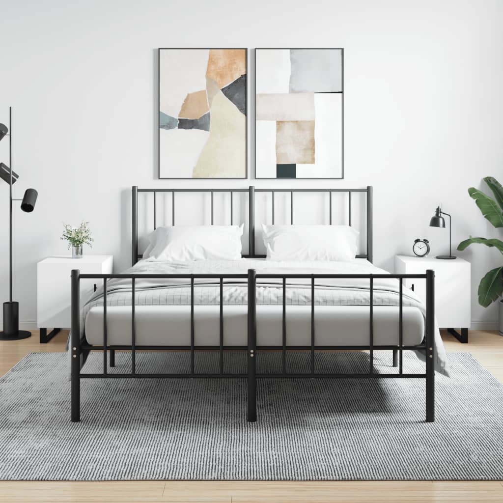 vidaXL Noptiere, 2 buc., alb, 40x40x50 cm, lemn compozit vidaXL Noptiere, 2 buc., alb, 40x40x50 cm, lemn compozit