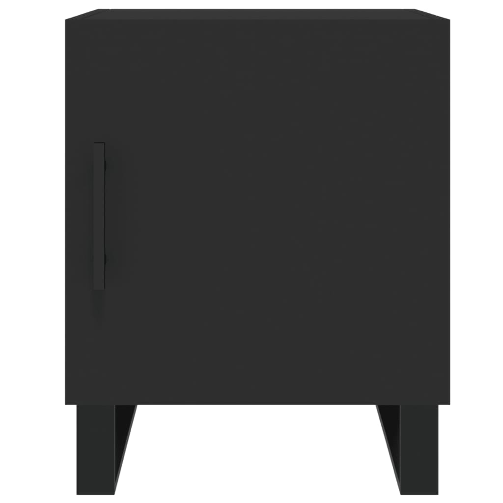 vidaXL Noptiere, 2 buc., negru, 40x40x50 cm, lemn compozit