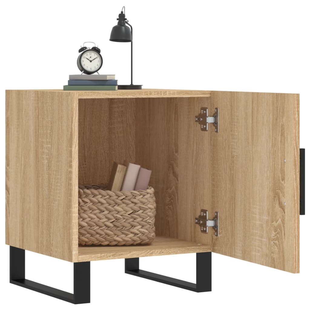 vidaXL Noptiere, 2 buc., stejar sonoma, 40x40x50 cm, lemn compozit vidaXL Noptiere, 2 buc., stejar sonoma, 40x40x50 cm, lemn compozit