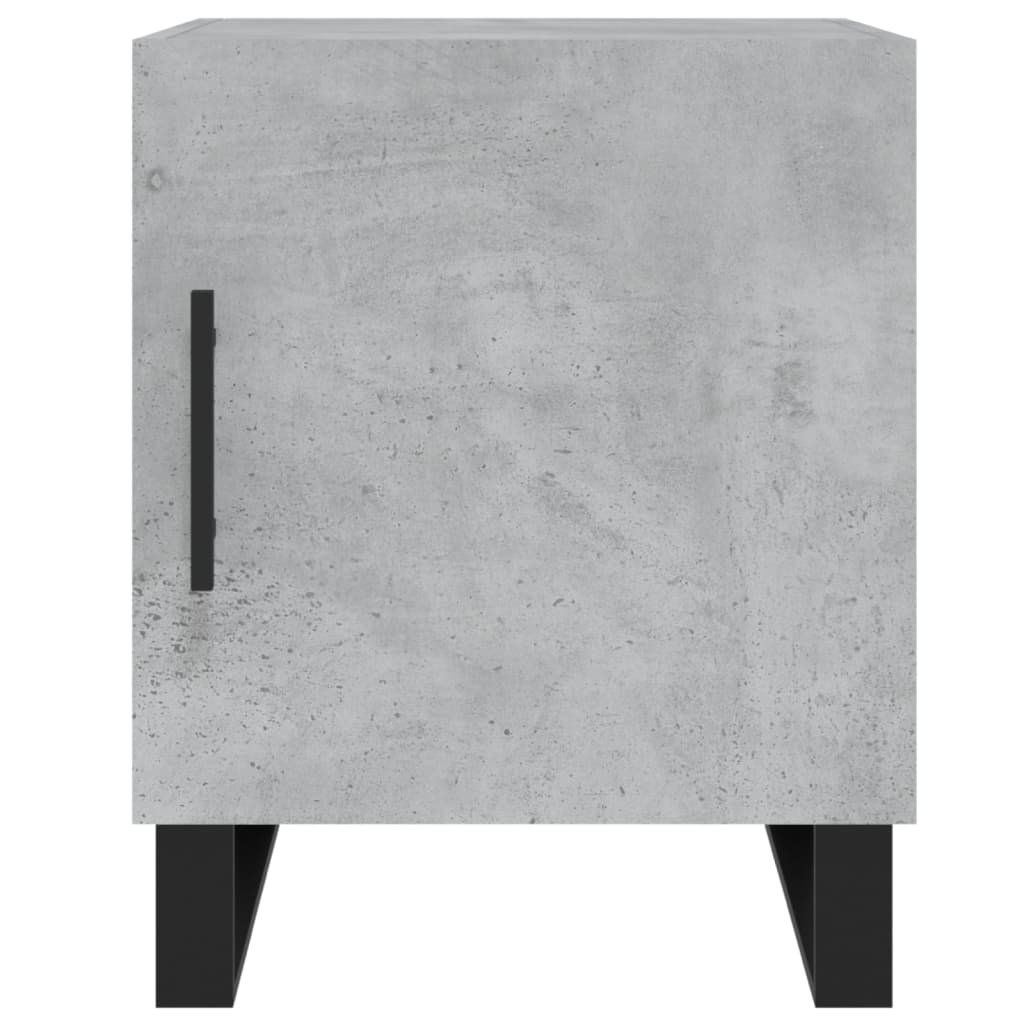 vidaXL Noptiere, 2 buc., gri beton, 40x40x50 cm, lemn compozit