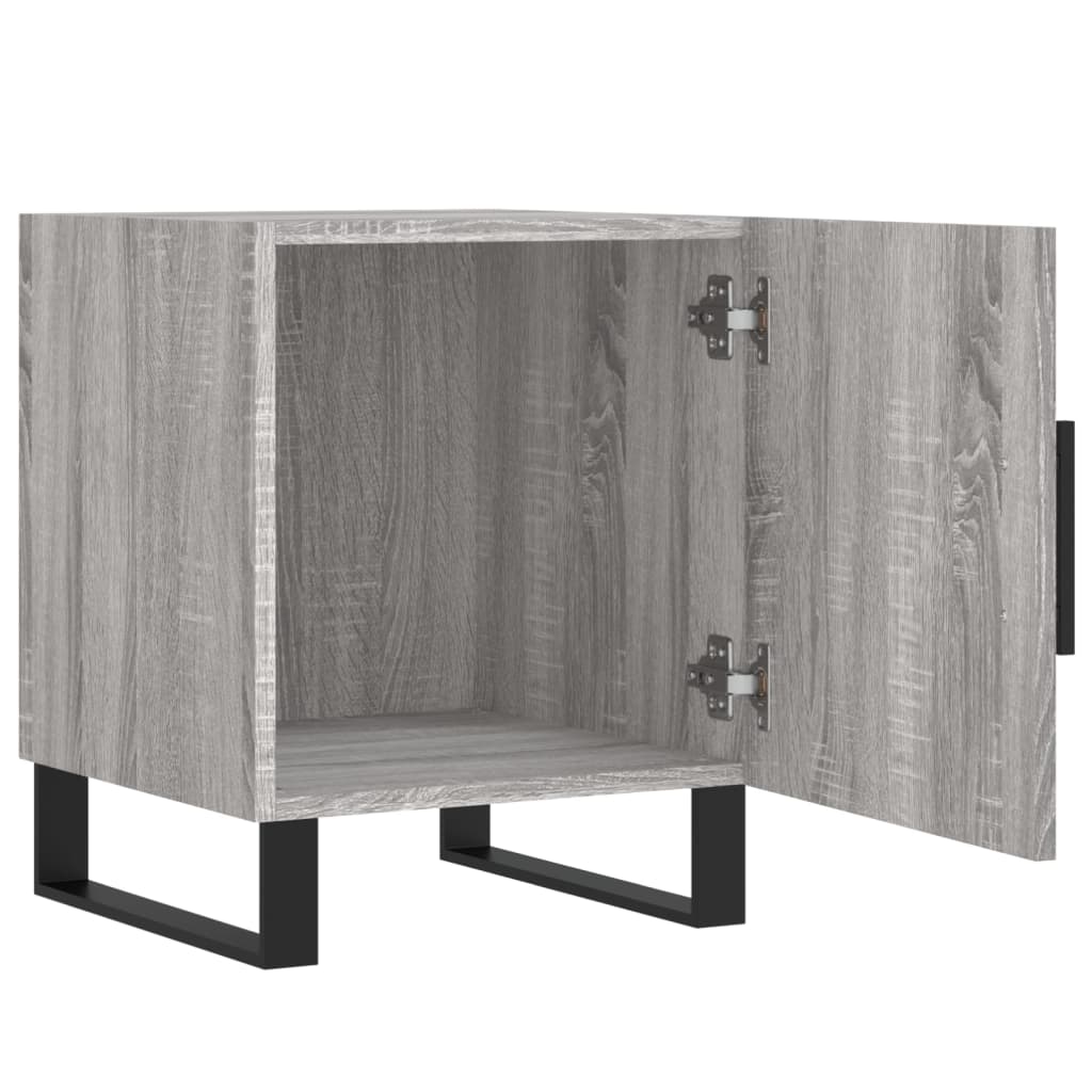 vidaXL Noptiere, 2 buc., gri sonoma, 40x40x50 cm, lemn compozit vidaXL Noptiere, 2 buc., gri sonoma, 40x40x50 cm, lemn compozit