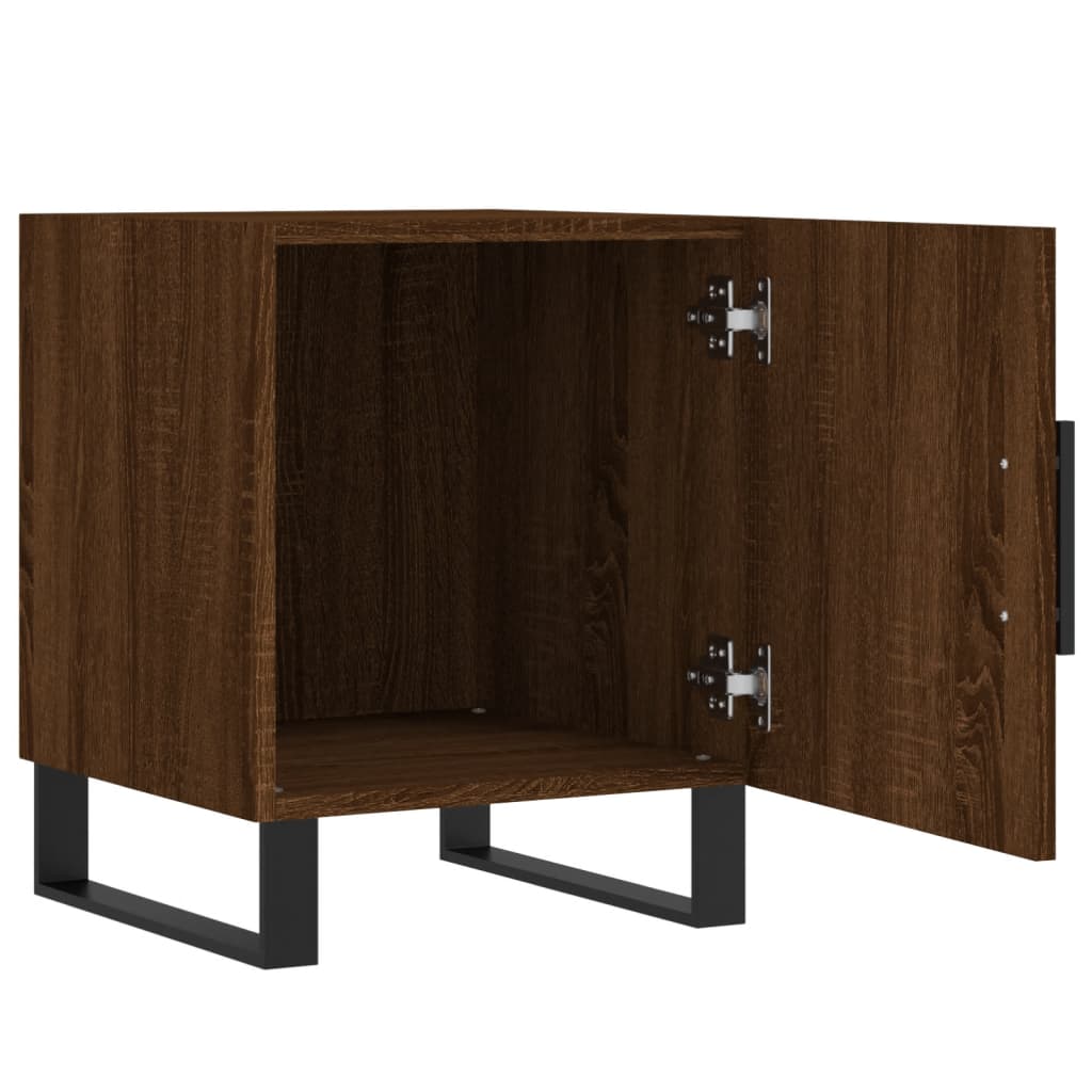 vidaXL Noptiere, 2 buc., stejar maro, 40x40x50 cm, lemn compozit vidaXL Noptiere, 2 buc., stejar maro, 40x40x50 cm, lemn compozit
