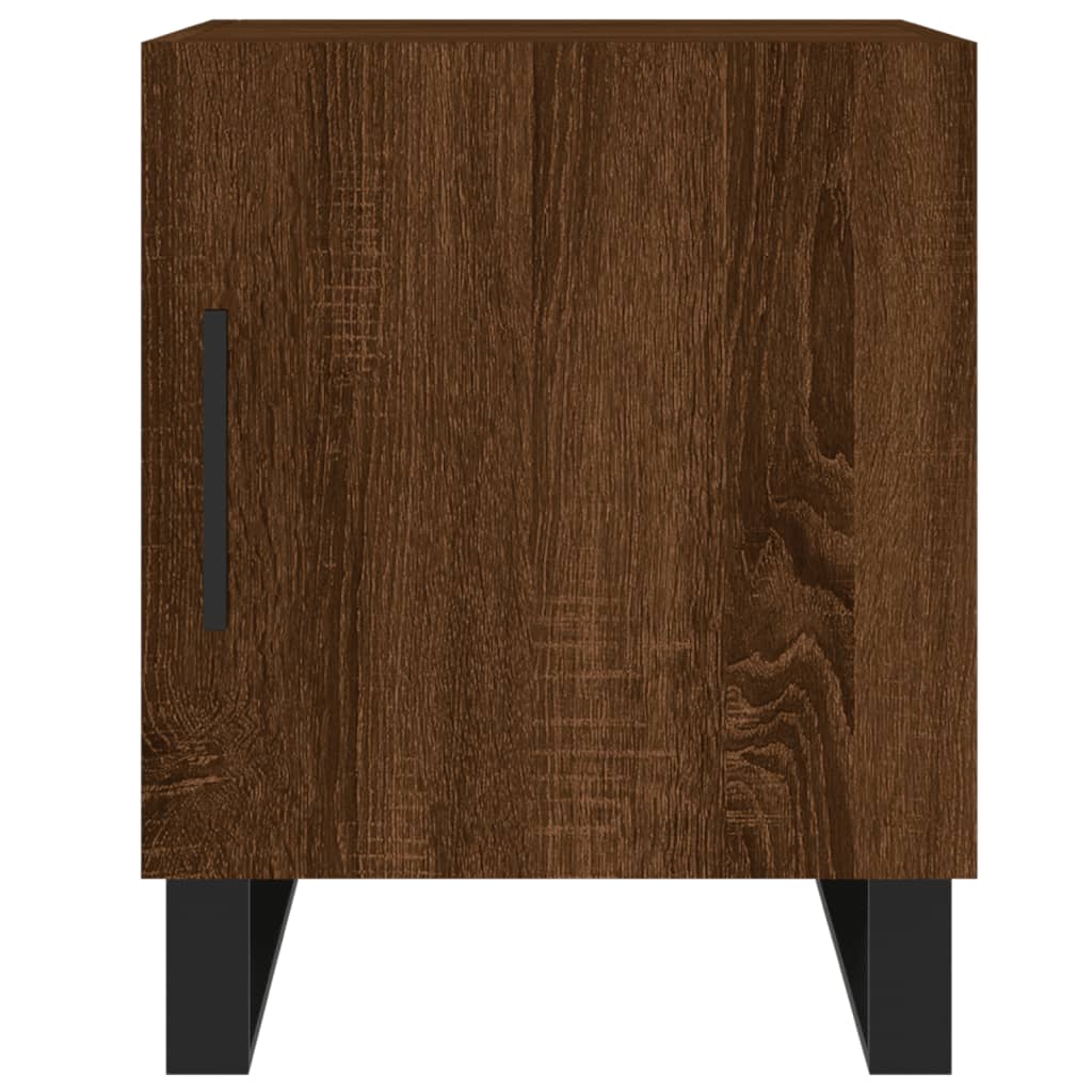vidaXL Noptiere, 2 buc., stejar maro, 40x40x50 cm, lemn compozit vidaXL Noptiere, 2 buc., stejar maro, 40x40x50 cm, lemn compozit