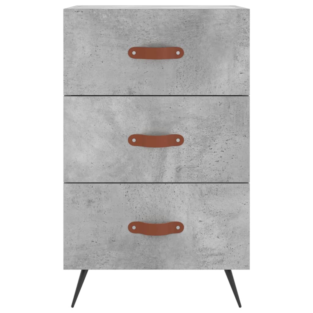vidaXL Noptieră, gri beton, 40x40x66 cm, lemn compozit