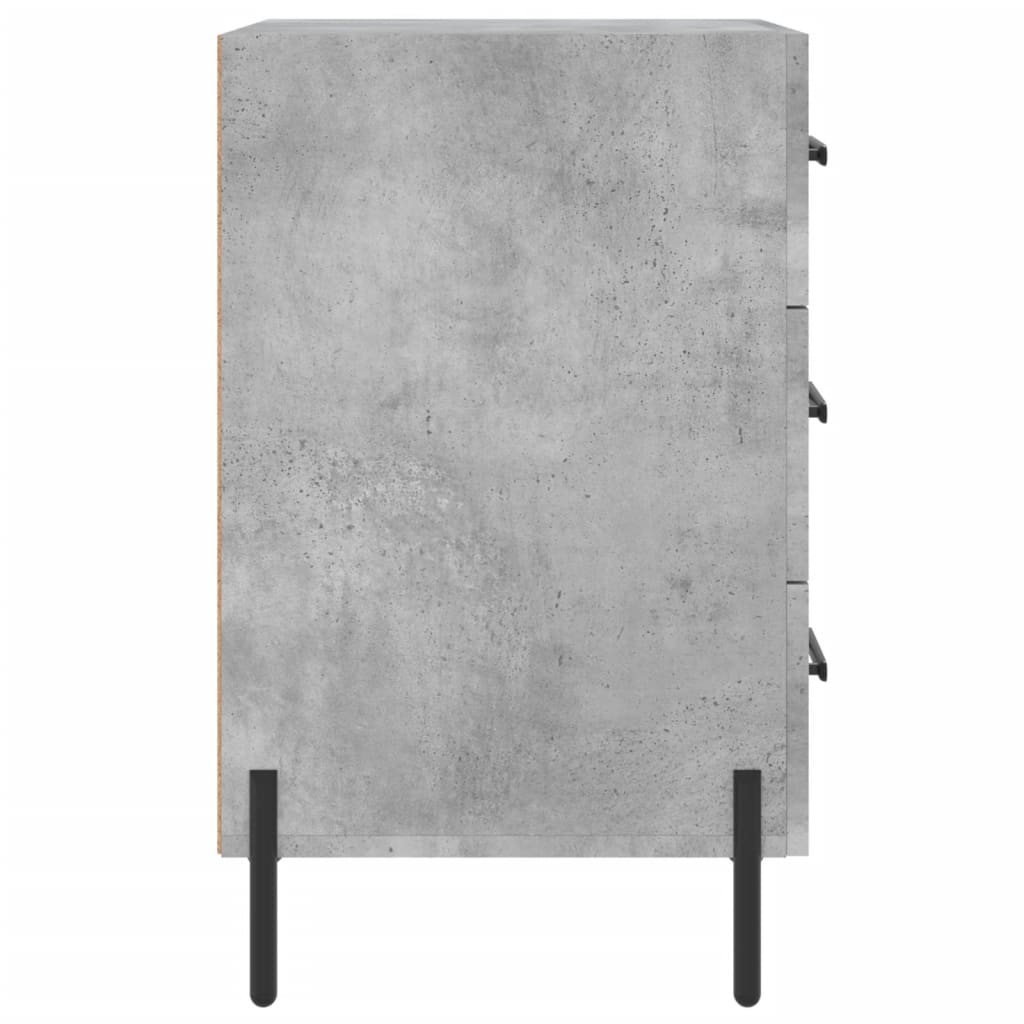 vidaXL Noptieră, gri beton, 40x40x66 cm, lemn compozit