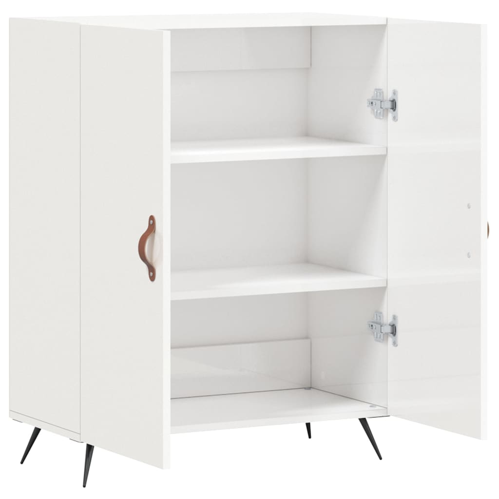 vidaXL Dulap, alb extralucios, 69,5x34x90 cm, lemn compozit