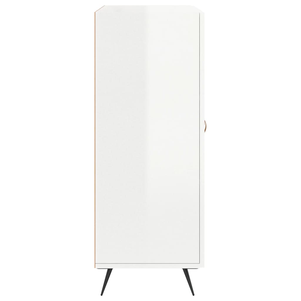 vidaXL Dulap, alb extralucios, 69,5x34x90 cm, lemn compozit
