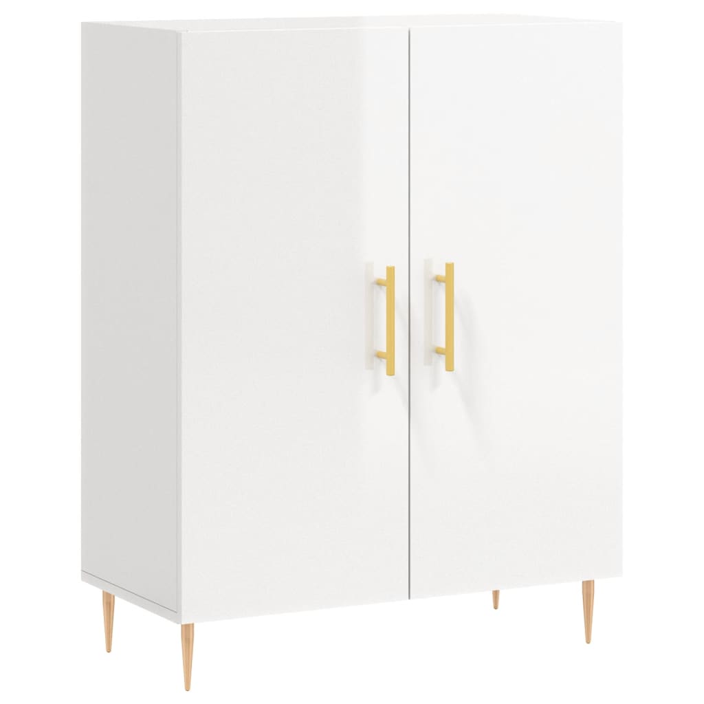 vidaXL Dulap, alb extralucios, 69,5x34x90 cm, lemn compozit