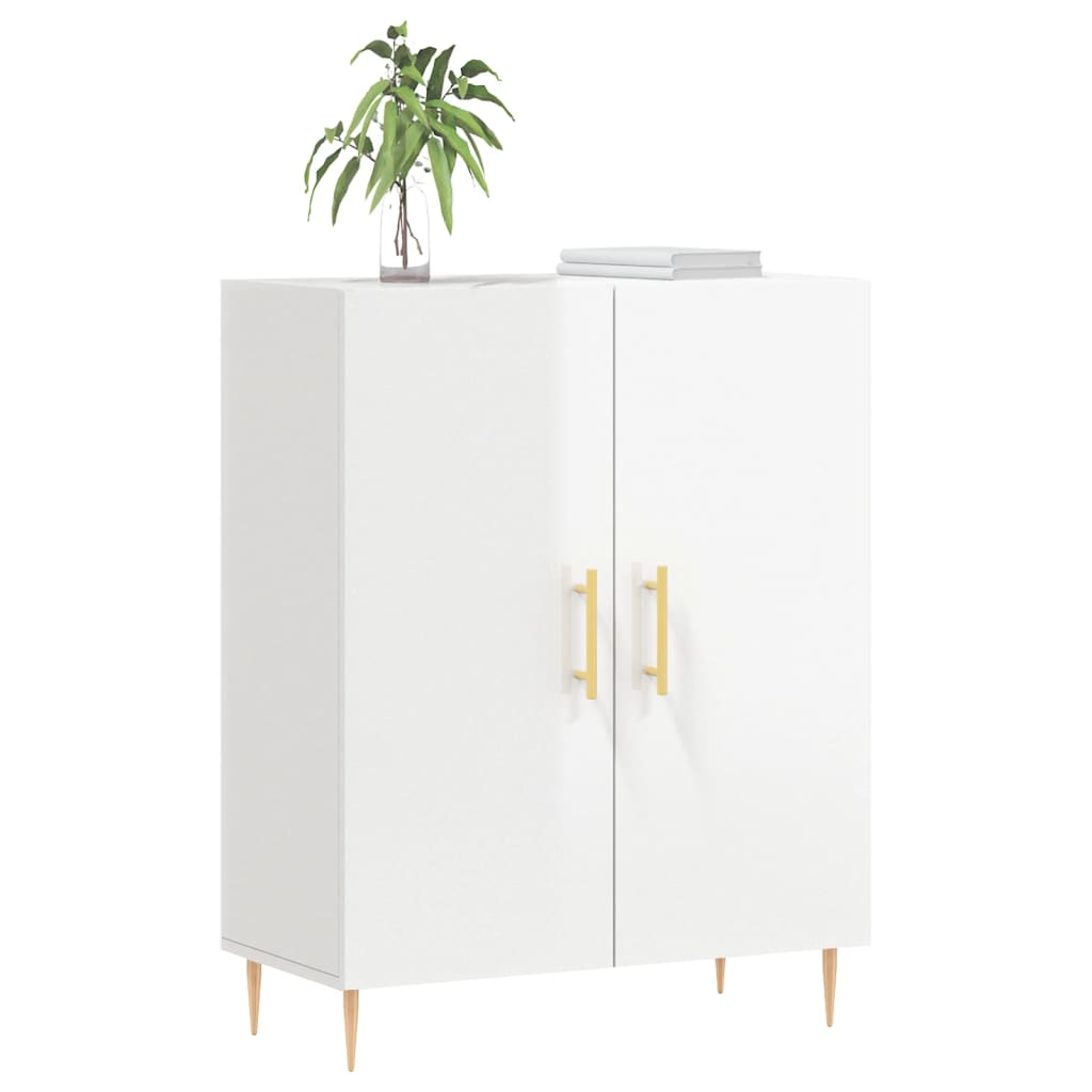 vidaXL Dulap, alb extralucios, 69,5x34x90 cm, lemn compozit