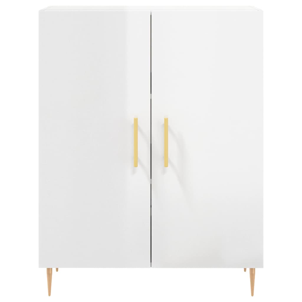 vidaXL Dulap, alb extralucios, 69,5x34x90 cm, lemn compozit