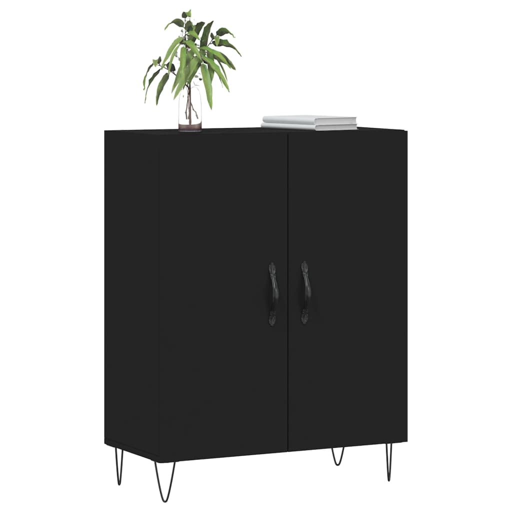 vidaXL Dulap, negru, 69,5x34x90 cm, lemn compozit