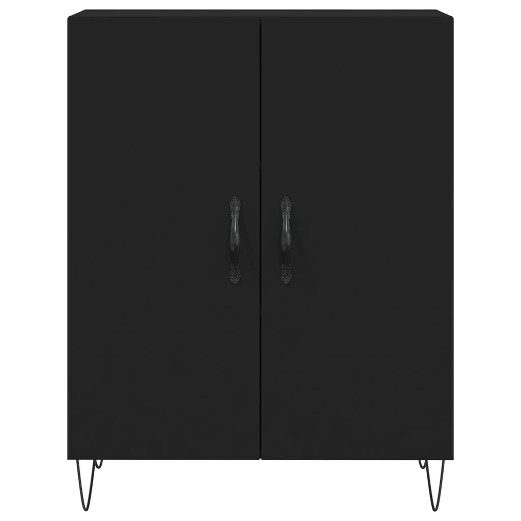 vidaXL Dulap, negru, 69,5x34x90 cm, lemn compozit