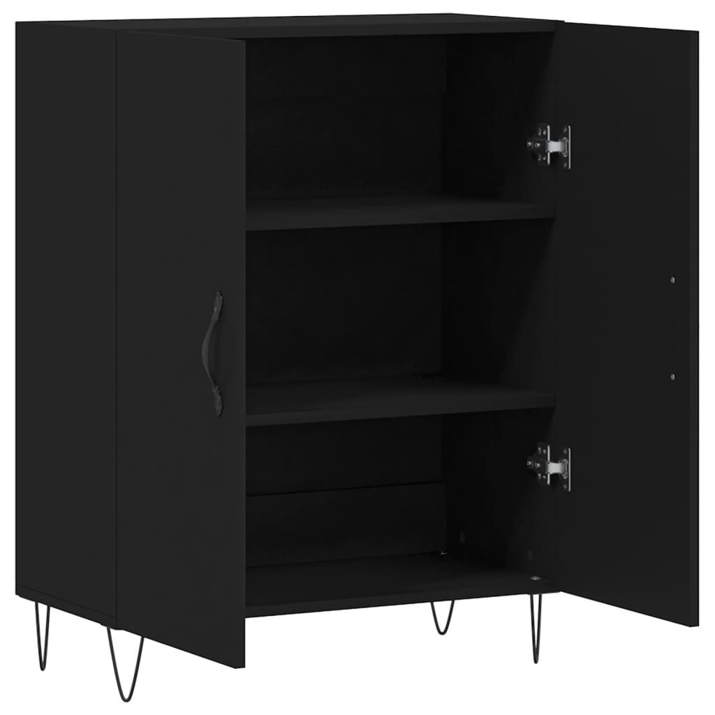 vidaXL Dulap, negru, 69,5x34x90 cm, lemn compozit