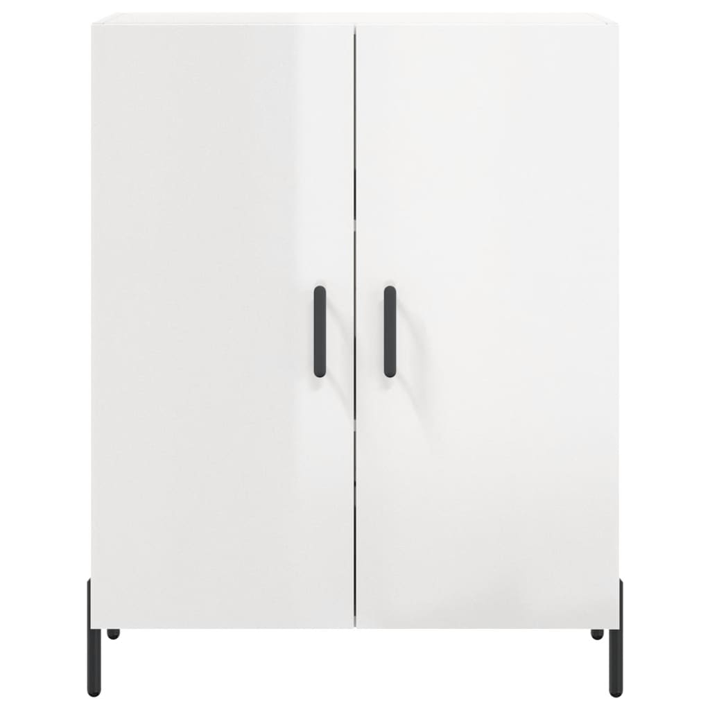 vidaXL Dulap, alb extralucios, 69,5x34x90 cm, lemn compozit
