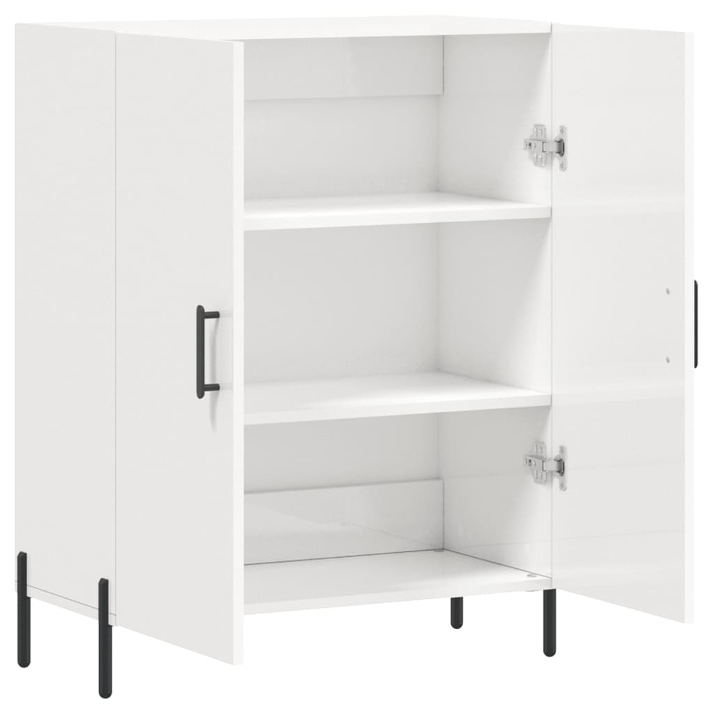 vidaXL Dulap, alb extralucios, 69,5x34x90 cm, lemn compozit