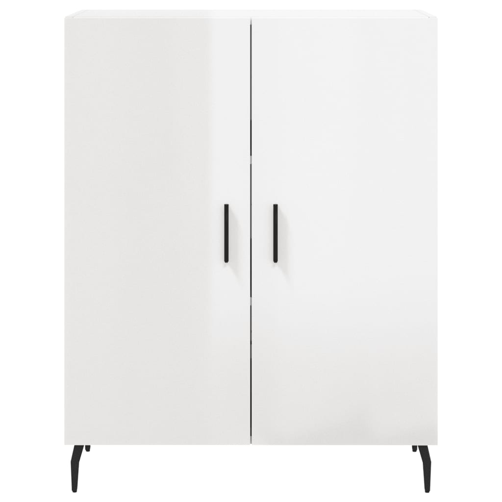 vidaXL Dulap, alb extralucios, 69,5x34x90 cm, lemn compozit