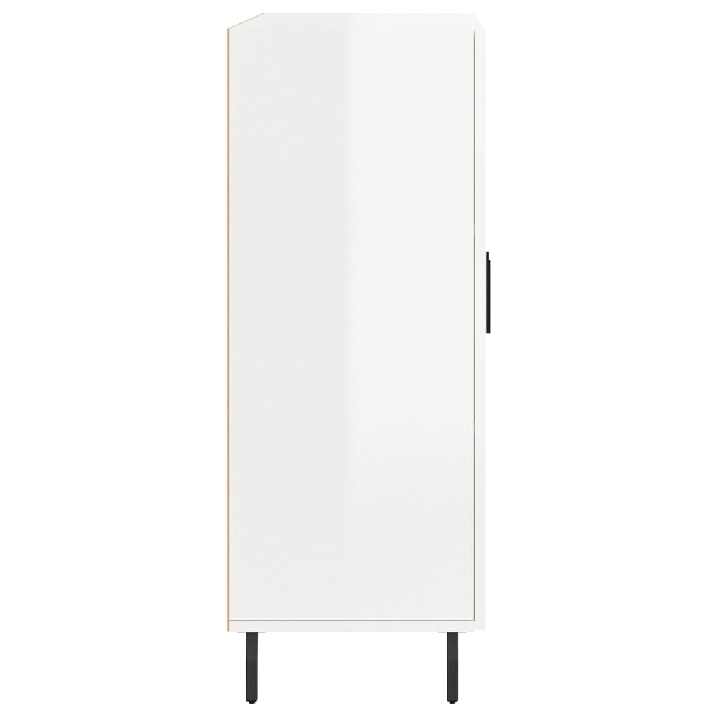 vidaXL Dulap, alb extralucios, 69,5x34x90 cm, lemn compozit
