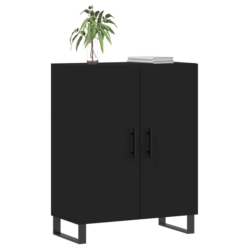 vidaXL Dulap, negru, 69,5x34x90 cm, lemn compozit