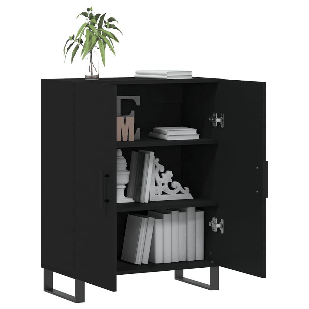 vidaXL Dulap, negru, 69,5x34x90 cm, lemn compozit