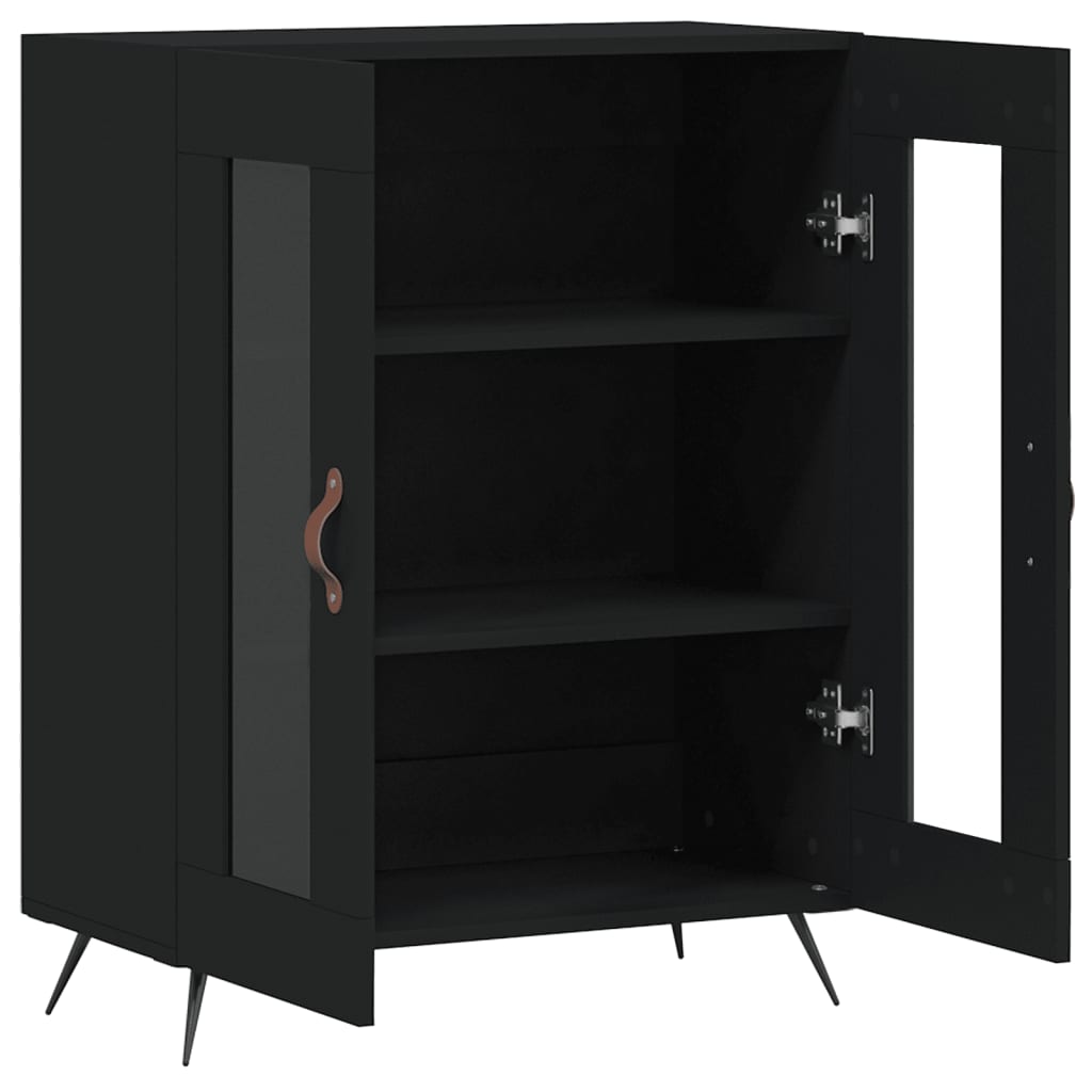 vidaXL Dulap, negru, 69,5x34x90 cm, lemn compozit