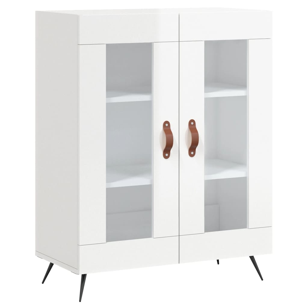 vidaXL Dulap, alb extralucios, 69,5x34x90 cm, lemn compozit