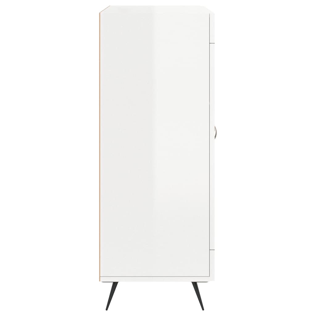 vidaXL Dulap, alb extralucios, 69,5x34x90 cm, lemn compozit