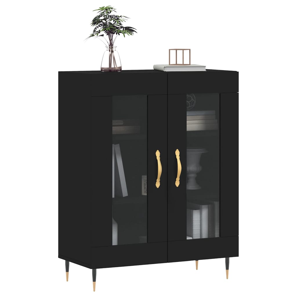 vidaXL Dulap, negru, 69,5x34x90 cm, lemn compozit vidaXL Dulap, negru, 69,5x34x90 cm, lemn compozit
