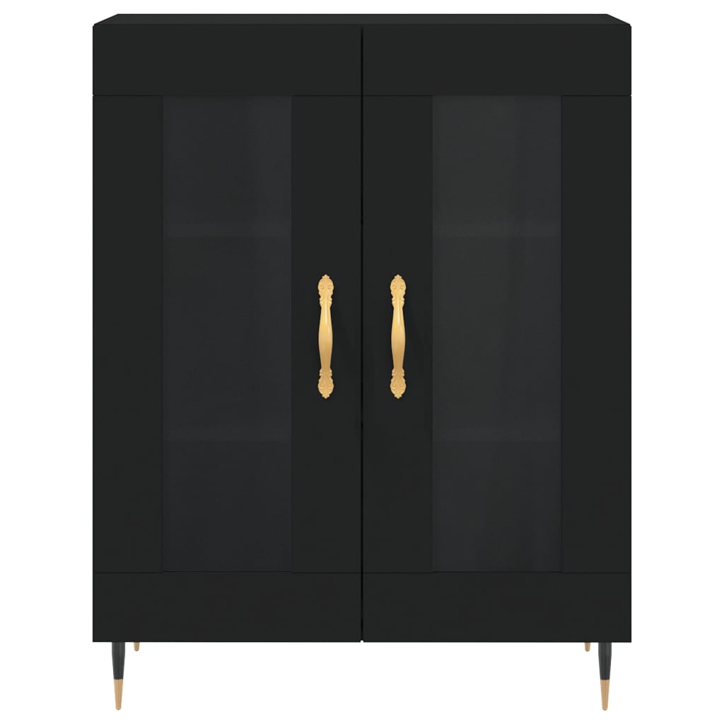 vidaXL Dulap, negru, 69,5x34x90 cm, lemn compozit vidaXL Dulap, negru, 69,5x34x90 cm, lemn compozit