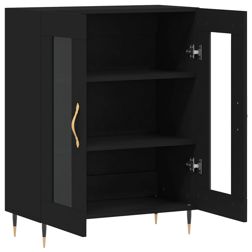 vidaXL Dulap, negru, 69,5x34x90 cm, lemn compozit vidaXL Dulap, negru, 69,5x34x90 cm, lemn compozit