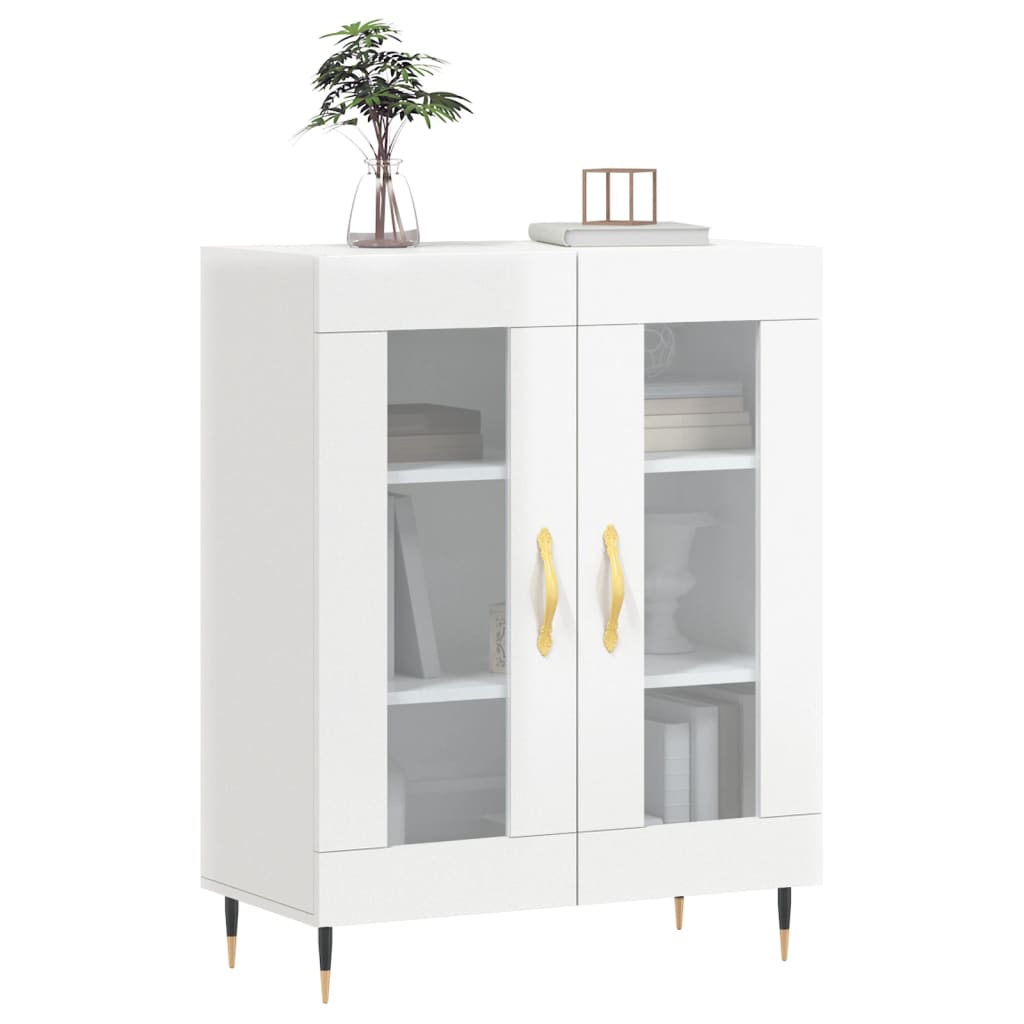 vidaXL Dulap, alb extralucios, 69,5x34x90 cm, lemn compozit