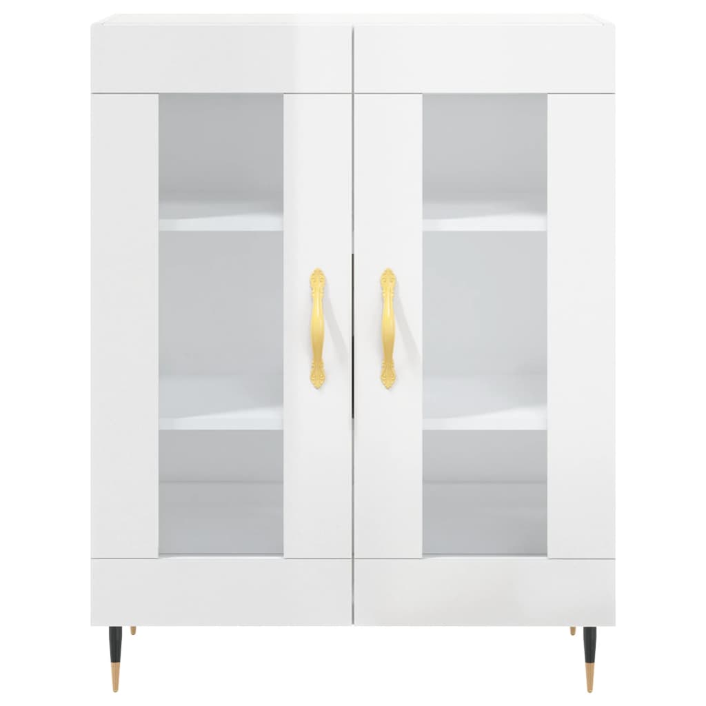 vidaXL Dulap, alb extralucios, 69,5x34x90 cm, lemn compozit
