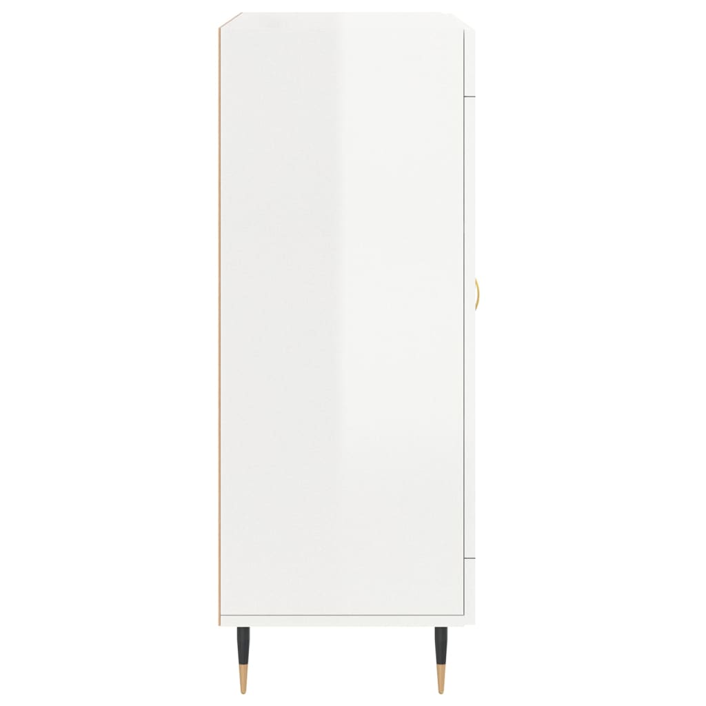 vidaXL Dulap, alb extralucios, 69,5x34x90 cm, lemn compozit