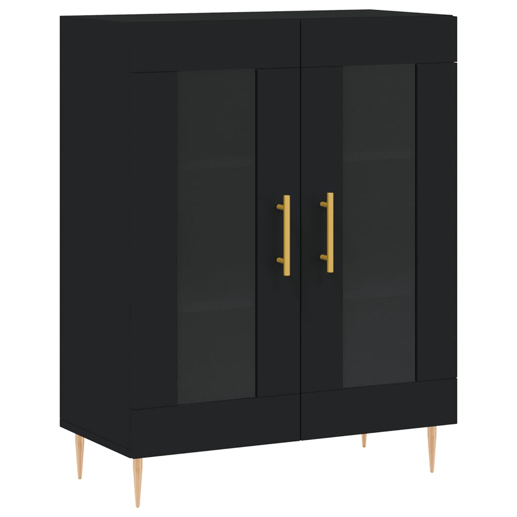 vidaXL Dulap, negru, 69,5x34x90 cm, lemn compozit
