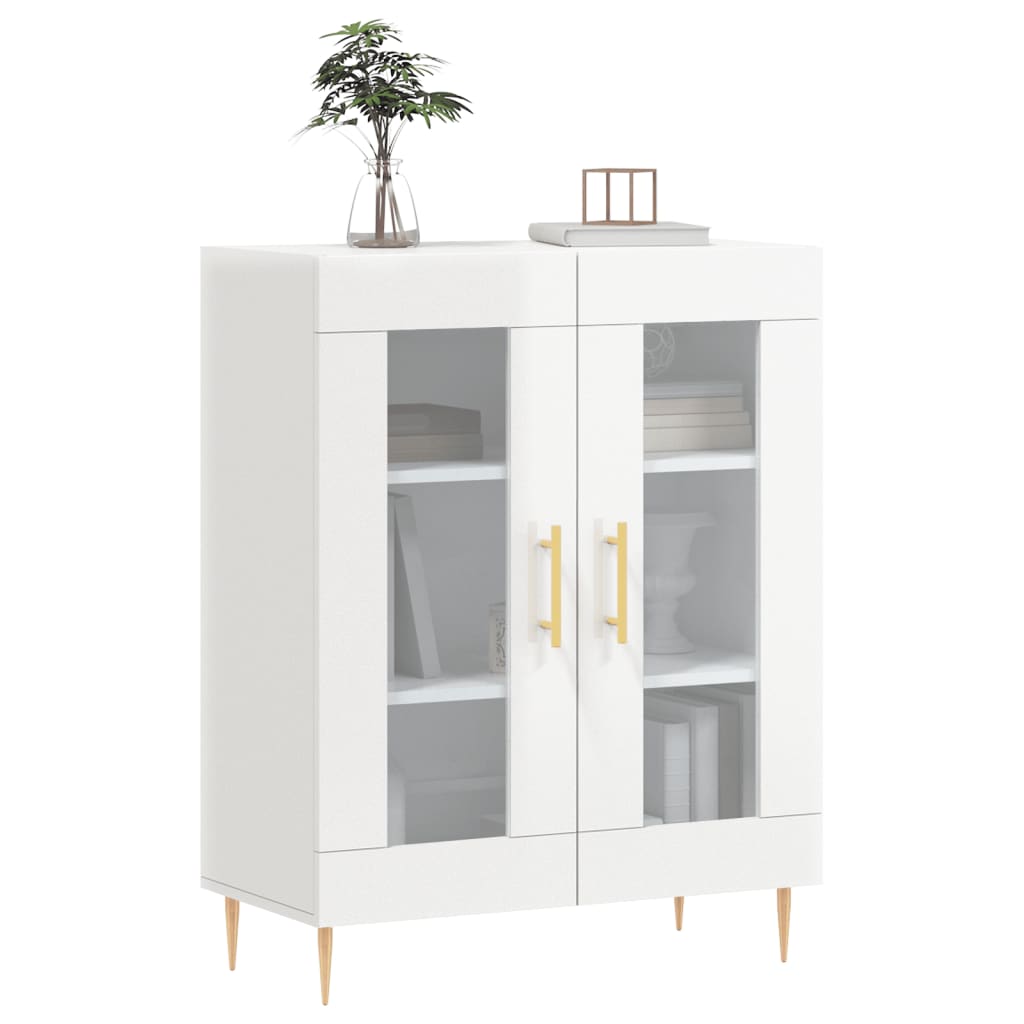 vidaXL Dulap, alb extralucios, 69,5x34x90 cm, lemn compozit