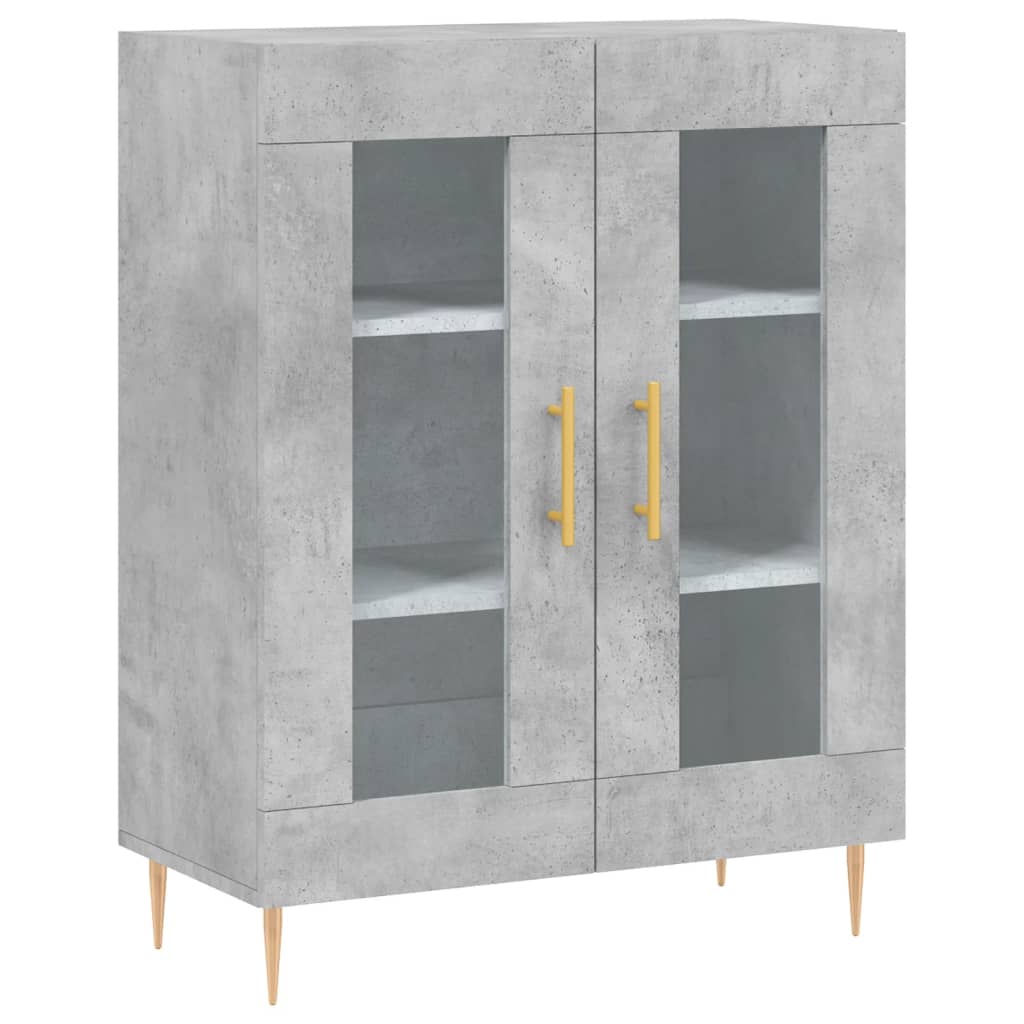 vidaXL Dulap, gri beton, 69,5x34x90 cm, lemn compozit