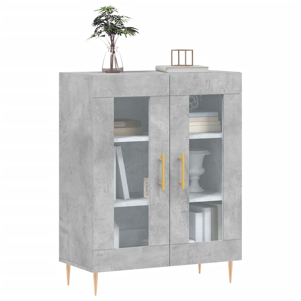 vidaXL Dulap, gri beton, 69,5x34x90 cm, lemn compozit