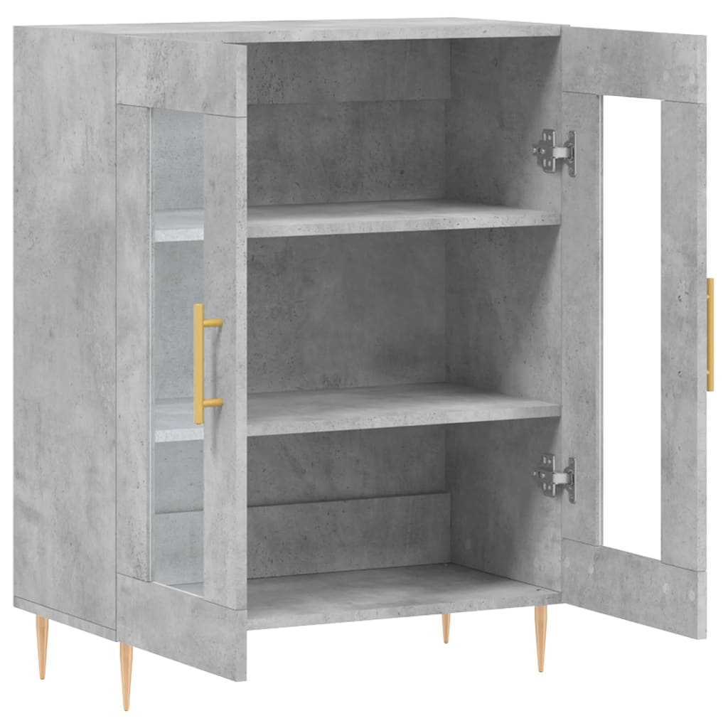 vidaXL Dulap, gri beton, 69,5x34x90 cm, lemn compozit