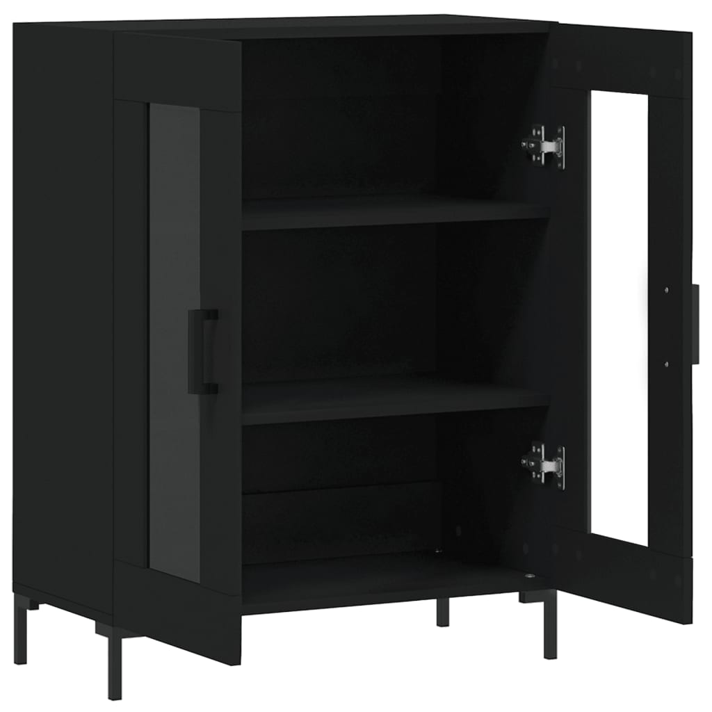 vidaXL Dulap, negru, 69,5x34x90 cm, lemn compozit