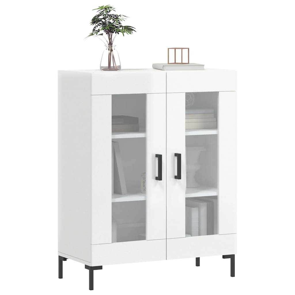 vidaXL Dulap, alb extralucios, 69,5x34x90 cm, lemn compozit
