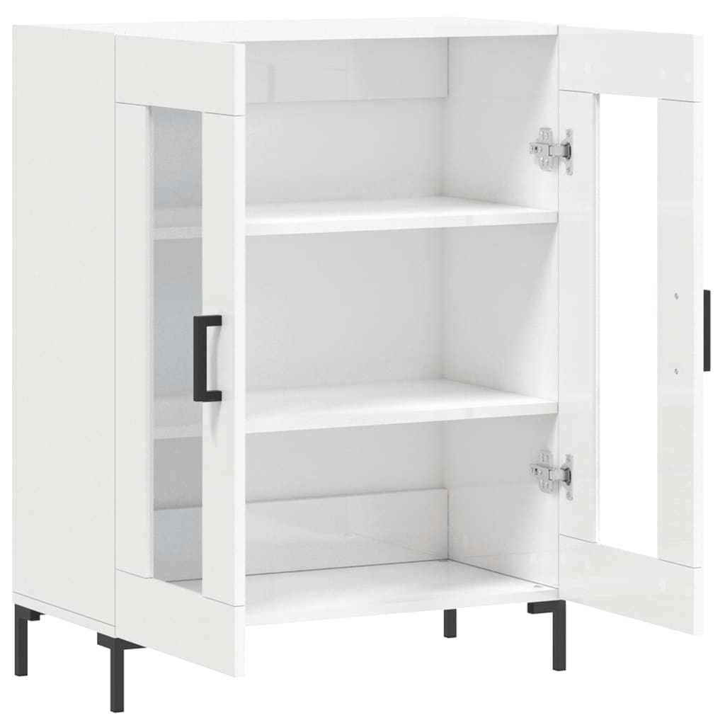 vidaXL Dulap, alb extralucios, 69,5x34x90 cm, lemn compozit