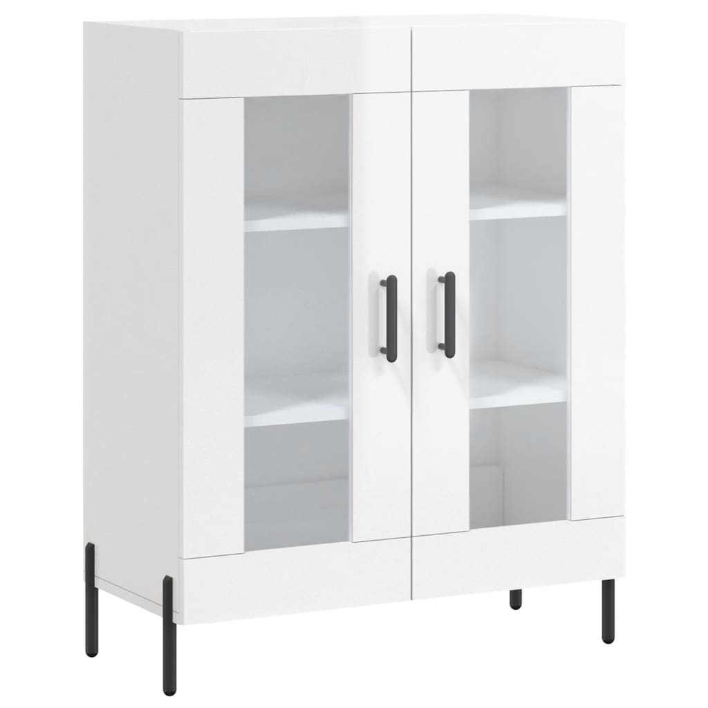 vidaXL Dulap, alb extralucios, 69,5x34x90 cm, lemn compozit