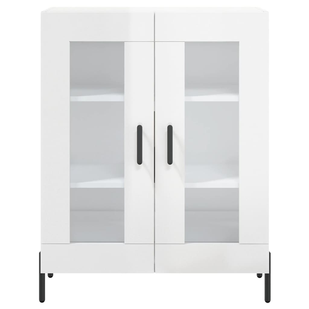 vidaXL Dulap, alb extralucios, 69,5x34x90 cm, lemn compozit