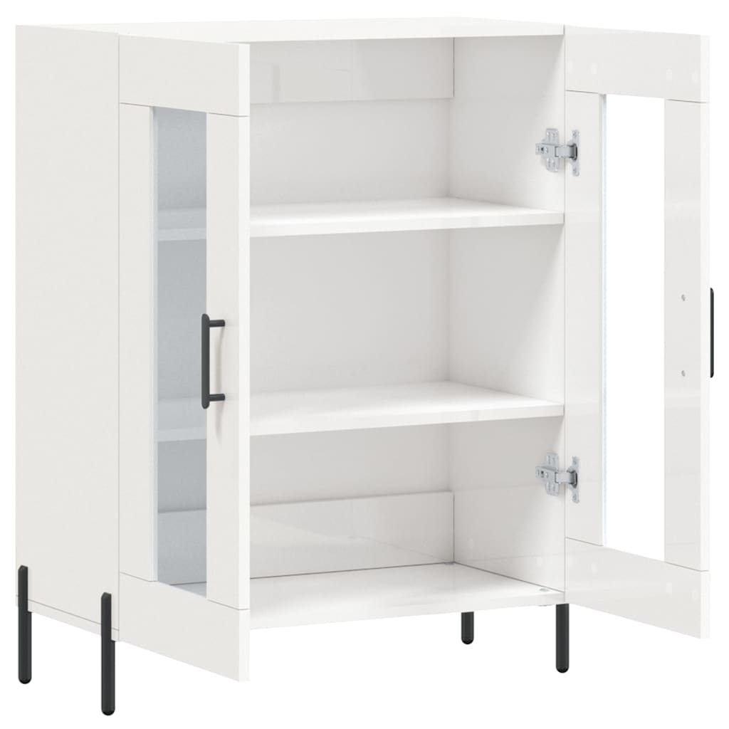 vidaXL Dulap, alb extralucios, 69,5x34x90 cm, lemn compozit