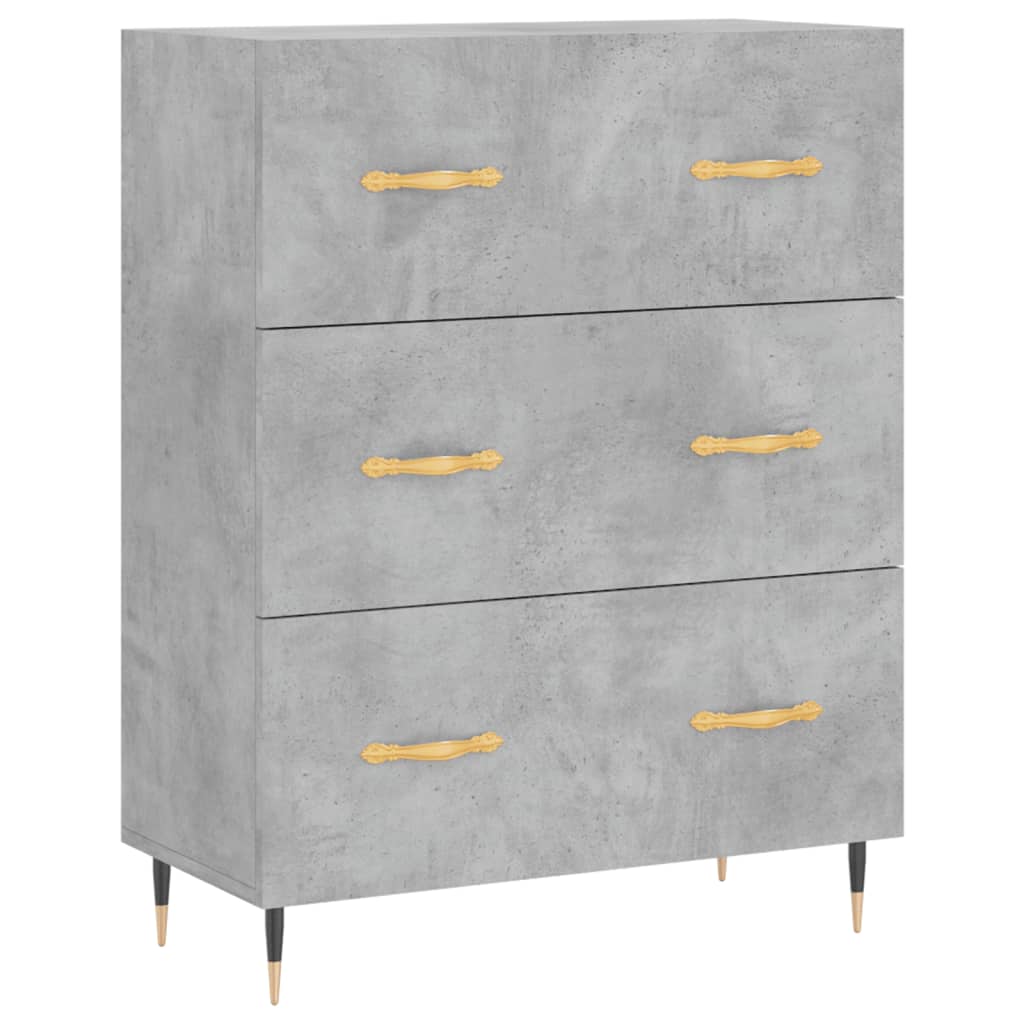 vidaXL Servantă, gri beton, 69,5x34x90 cm, lemn compozit vidaXL Servantă, gri beton, 69,5x34x90 cm, lemn compozit